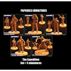 Papsikels Miniatures Sci-fi Wissenschafts-Expedition / Wissenschaftliche Söldner / Söldner / RPG / 28 mm / 32 mm / 1:72