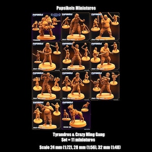 Papsikels Miniatures Scifi Cyberpunk Tyrandros & Crazy Mind Gang / Tabletop miniature / RPG / Wargame /   28 mm / 32 mm / 1:72 / 3D Print