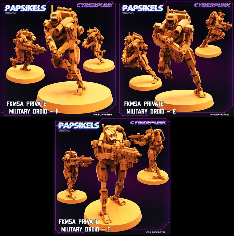 Command Projects Miniatures Papsikels Miniatures | Sci-fi Colonial Marines Droid Commandos Squad ...