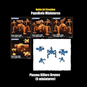 Papsikels Miniatures Exterminator Plasma Killer Drones Squad - Man hunters / Tabletop miniatures / RPG / Wargame / 1:72 / 28 mm / 32 mm