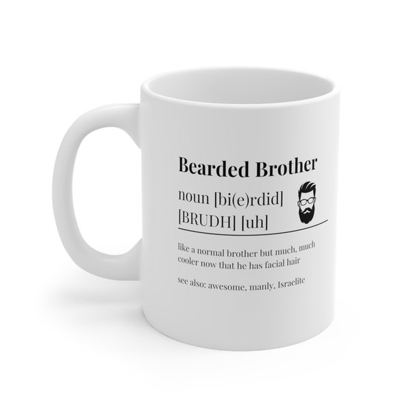 Beard Mug, JW Update Number 8 Beard Ceramic Mug 11oz, JW Mug,  Beard Gift, Beard Gift, Ministerial Servant Gift, Elder Gift