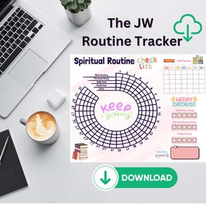 Jehovah's Getuigen Tracker spirituele routine Jw Tracker maandelijkse routine JW Spiritueel schema maandelijks JW downloaden JW Ministry Planner Jw Gift