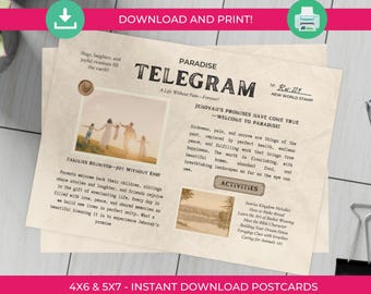 AFDRUKBARE JW-postkaarten uit het paradijs Nieuw systeem Artikelen en foto's voor Jehovah's Getuigen, ouderling cadeau voor JW Pioneer, cadeau Jw Condolence