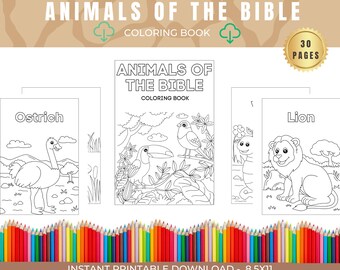 JW Animals of the Bible Coloring Book for Kids, Christian Coloring Book, Animals of the Bible, Kids Faith Based Coloring Book for Christians