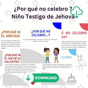 ESPAGNOL Cartes explicatives sur les croyances JW pour enfants JW, 14 cartes de correspondance de témoins de Jéhovah pour les jours fériés, cartes de vœux JW Kids pour l'école ou les amis