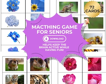 Dementie-activiteit afdrukbare pdf Alzheimer en geheugenverlies Games voor senioren Zoek en vind bijpassende game Verzorging Thuisactiviteit Hulp bij dementie