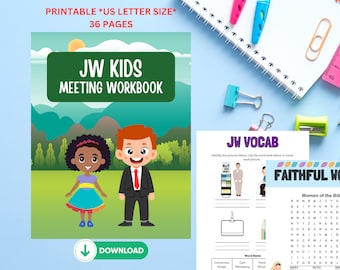 JW Kids Activity Book, JW Meeting Activity Book, JW Coloring Pages, Printable Coloring Book, Jw Kids Activity Book for Jw Kids printable
