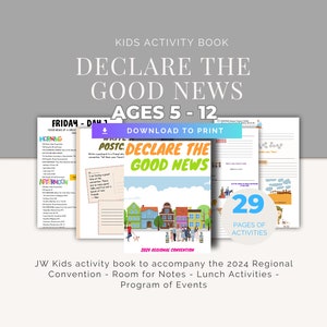 JW Kids PRINTABLE Activity Books for Convention 2024 Regional ...