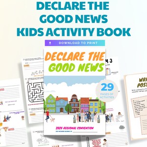 JW Kids PRINTABLE Activity Books for Convention 2024 Regional ...
