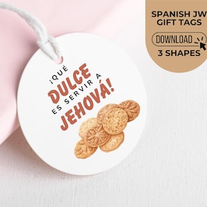 Spanish JW Gift Tags Printable labels JW gift tags treat Jw gifts tags pioneer school gift tag JW gift labels Pioneer School Tags