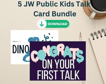 JW Kids Thank You Card for Talk Thank You Card JW Bible Reading Card JW First Talk Instant Download Jw Card for kids