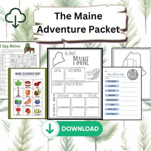 50 Staaten Projekt | Maine Facts Aktivitäten Maine Malseite, US Malseite Reise-Arbeitsblätter, Aktivität USA, Maine Kids