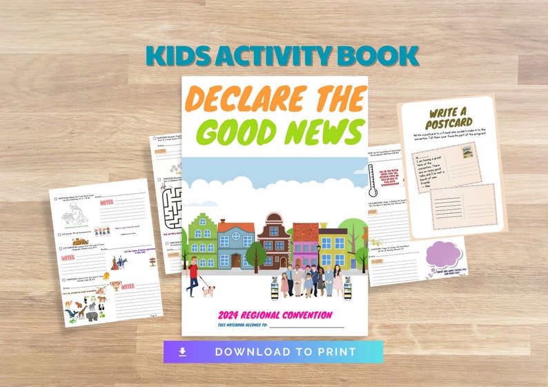JW Kids PRINTABLE Activity Books for Convention 2024 Regional ...