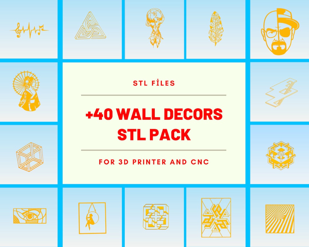 Wall Decors for 3d Printer Wall Art Stl Files, 3d Model Collections, Free Updates, Digital