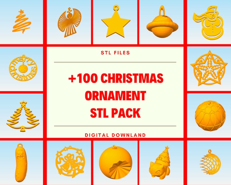 Christmas ornament collection STL pack big Fees free stl fo Time sale package mega