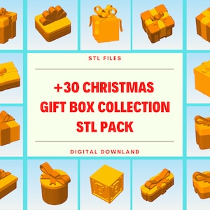 Weihnachtsgeschenkbox Kollektion STL Pack, mega großes Stl Paket, für 3D Druck. 3D Modelle