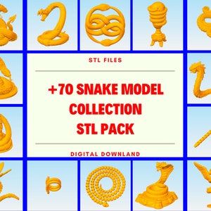 Snake model collections for 3d printing - stl package, 3d printing, 3d printed, 3d models, 3d printer, animal model stl, beautiful stl model