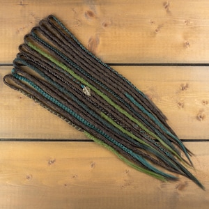 Dreadset Waldgrün  - Dreads zum Einflechten - Synthetik Dreads