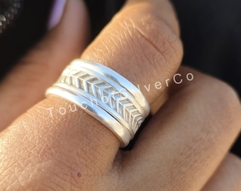 Sterling Silver Stacking Rings Band, Minimalist Rings, Thumb band rings, Woman band, Set of 3 Sterling Stackable rings, Multi Band Rings