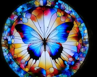 Oświetlenie solarne witrażowe z efektem motyla, dekoracja ścienna do ogrodu, zasilane energią słoneczną, zewnętrzne oświetlenie drzwi, świecące w nocy