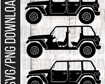 Vinyl Decal files for Jeep SVG/PNG 9 designs, Vector Cricut