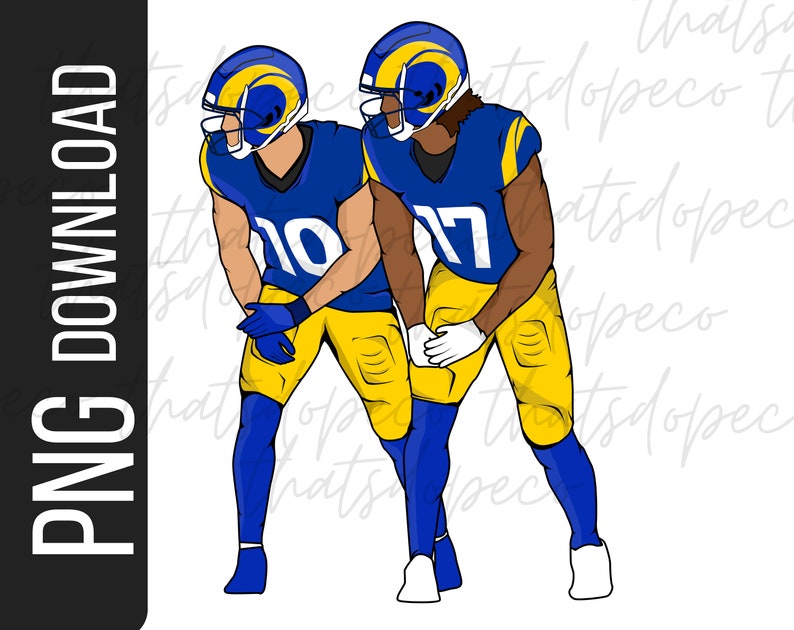 Cooper Kupp and Puka Nacua Png File Download LA Ram, Los Angeles - Etsy