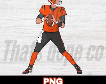 Joe Burrow QB 1 arquivo PNG, sublimação, Bengal Football, Cincinnati