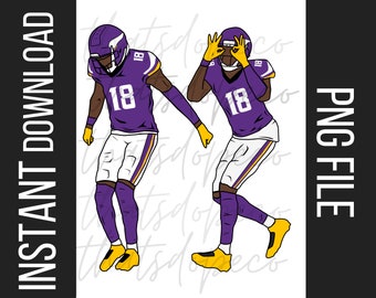 Justin Jefferson Griddy 2 png files - Viking