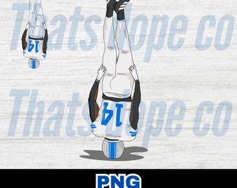 Amon-ra St. Brown headstand PNG file, sublimation, touchdown celebration