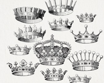 Crown PNG Bundle, Crown PNG, Crown Clipart, Crown Silhouette, Tiara PNG,