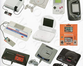 Vintage video game consoles, Retro gaming, 1980s gaming, Home video game consoles, Gaming controllers, Gaming nostalgia, Handheld gaming.