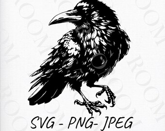 Black bird SVG, Minimalist bird art, Crow clipart SVG, Animal icon SVG