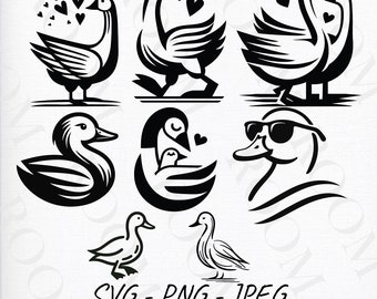 30 Duck SVG Bundle | Animal Svg, Duck Silhouette, SVG Cut Files, Duck ...