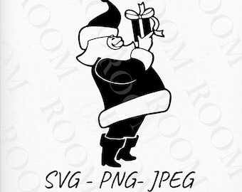 Vintage Santa Claus SVG, Christmas icon, Christmas decoration, Christmas clipart, SVG graphic, Santa illustration