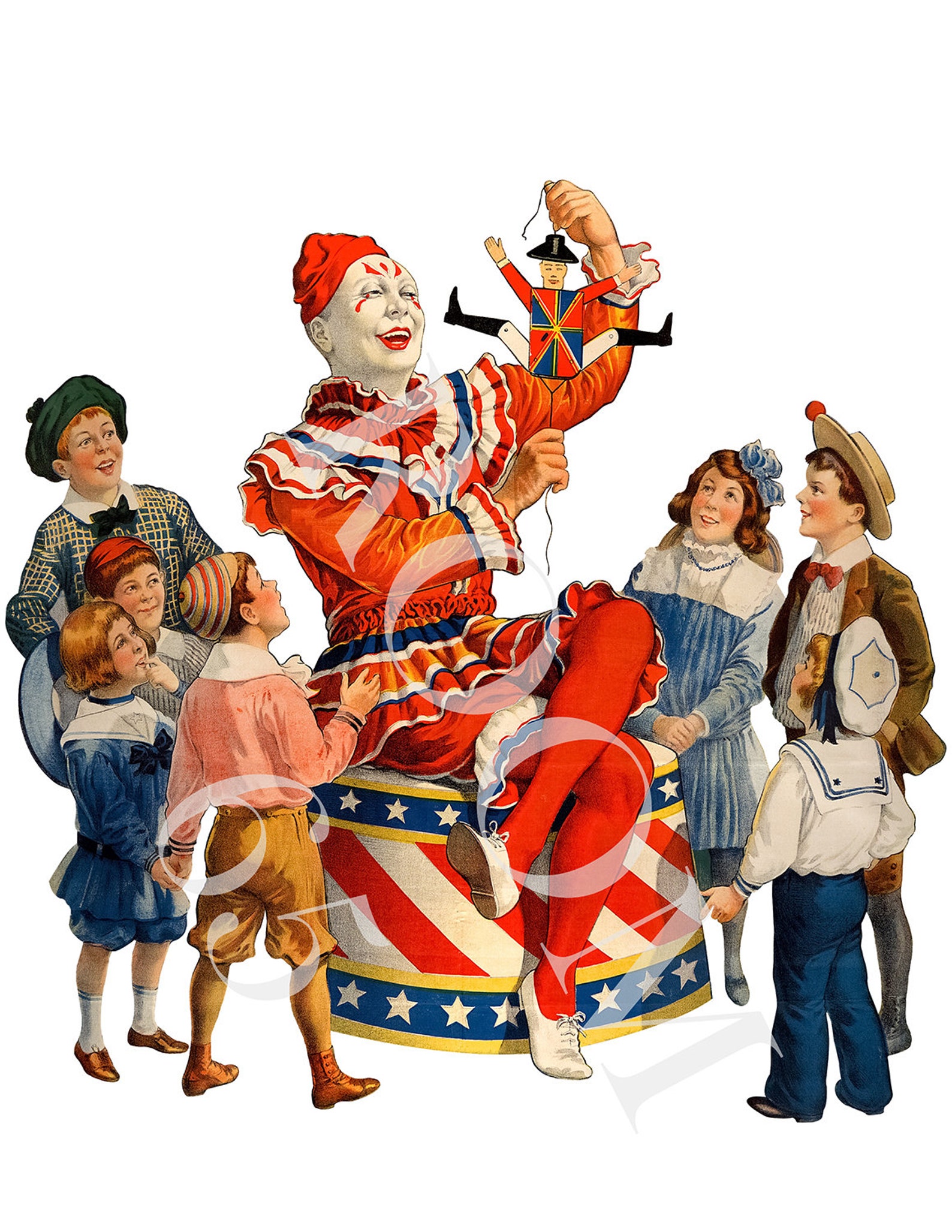 Vintage Printable Circus Clipart. Victorian CIRCUS Scraps. Circus Themed Party. Journal Stickers