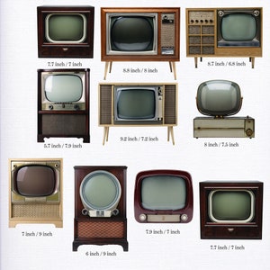 Vintage Old Television. TV Clipart. Television PNG. Vintage Image. ClipArt Television TV image 2