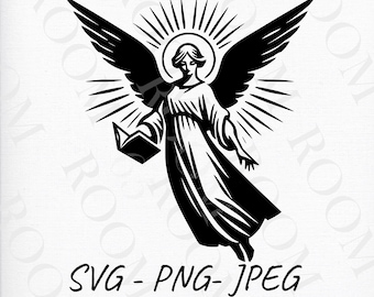 SVG Cute Angels Clipart Bundle, Angel SVG, Little Angel, Christmas Illustrations, Digital Download, Cut Plotter. Commercial Use