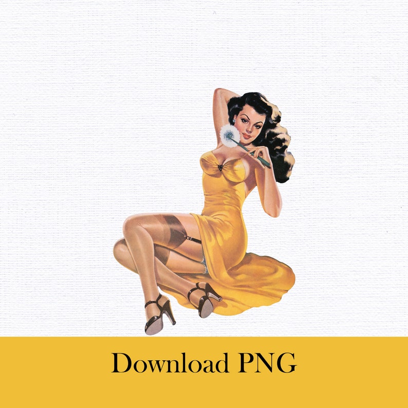 Pin up Clipart Pin up Poster, Women Clip Art, Pin up Image, Pin up