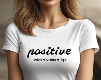 Positive Affirmations Life Mind Vibes SVG PNG, Motivational Sleeve Shirt Svg, Boho Quote Self Care Svg, Png File, Hand drawn svg