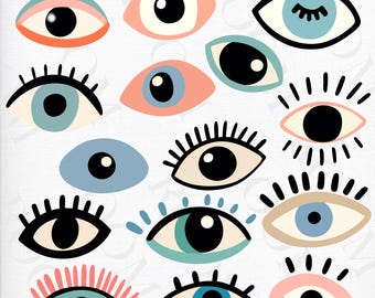 Eyes Clipart, Cartoon Eyes PNG, Hand-drawn eyes, Eye illustrations, Cartoon eyes, Decorative eyes