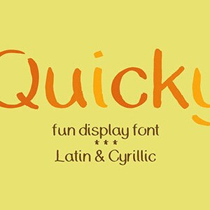 Quicky - fun handwritten font Ptashka Design