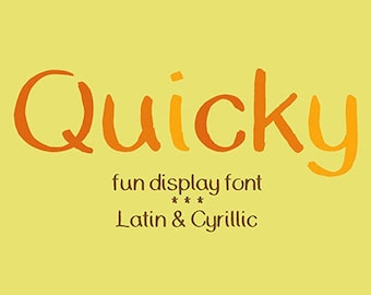 Quicky - leuk handgeschreven lettertype Ptashka Design