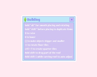 Sims 4 Build Reminders Sticker