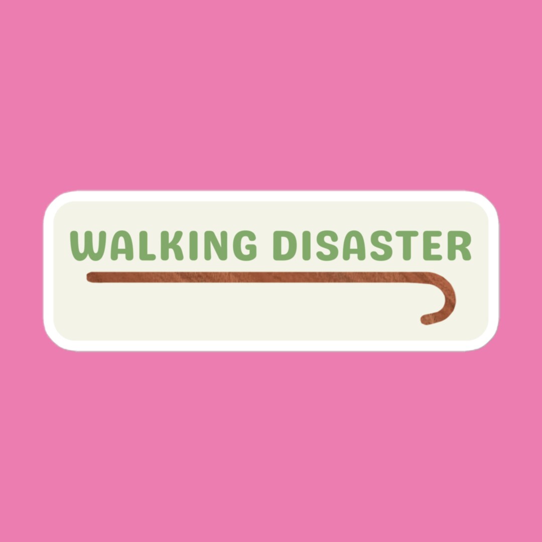 Walking Disaster Disability Sticker - Etsy