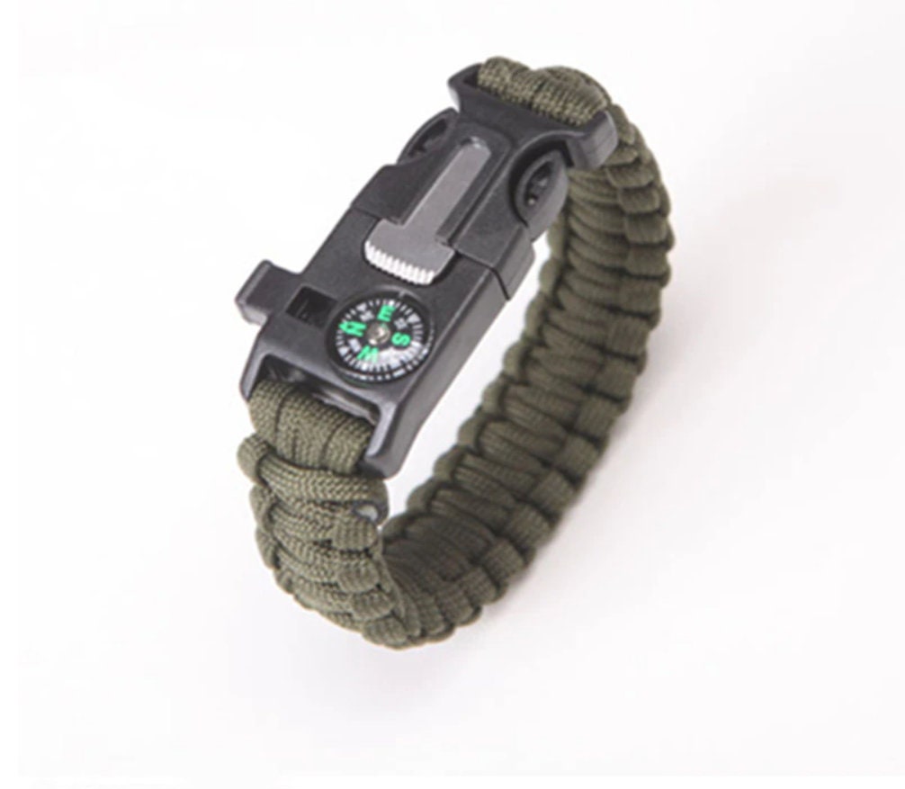 Lot of 2 Survival Whistle Fire Starter Paracord Bracelet Buckles 2I2 - GI  Joe's Surplus