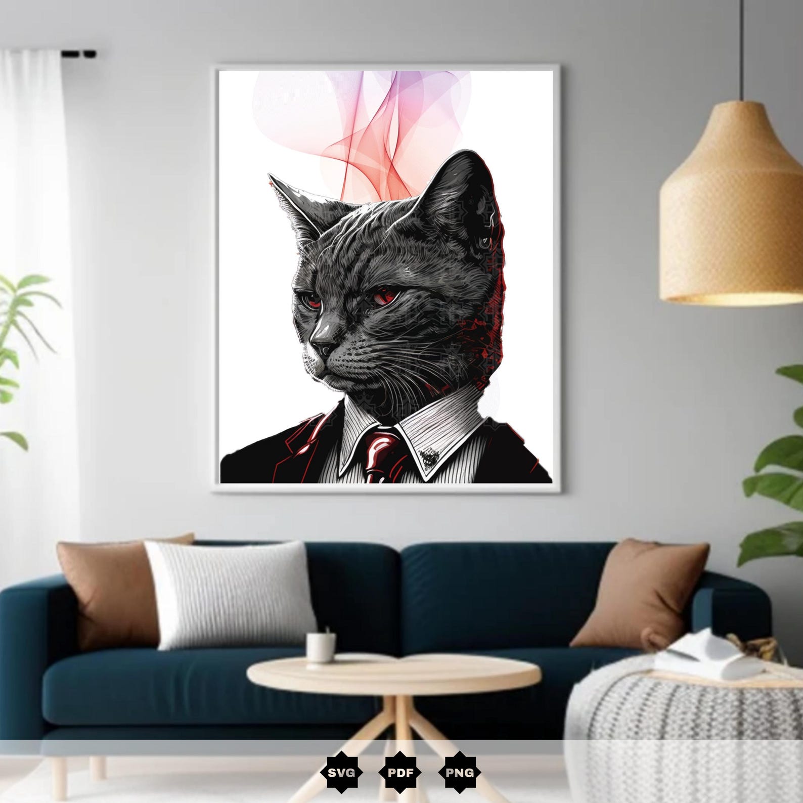 Misty Meow Animal Cat Digital Art Print Wall Art AI Generated AI Art ...