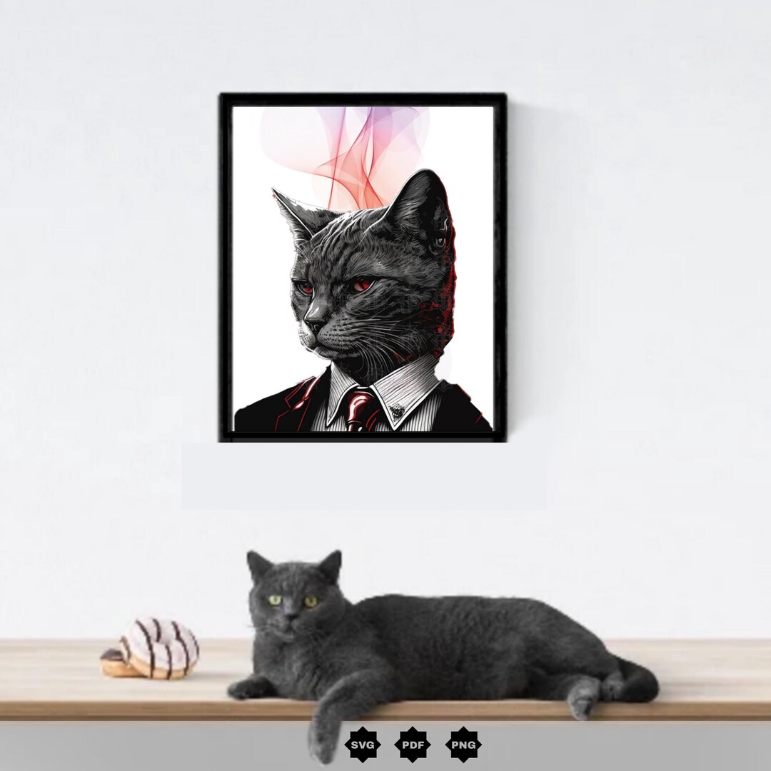 Misty Meow Animal Cat Digital Art Print Wall Art AI Generated AI Art ...