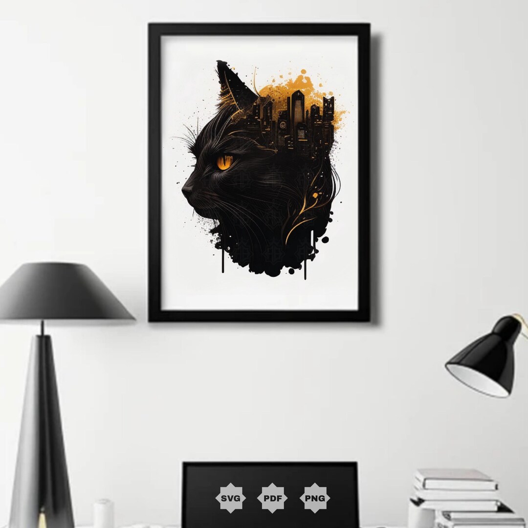 Misty Meow Animal Cat Digital Art Print Wall Art AI Generated AI Art ...