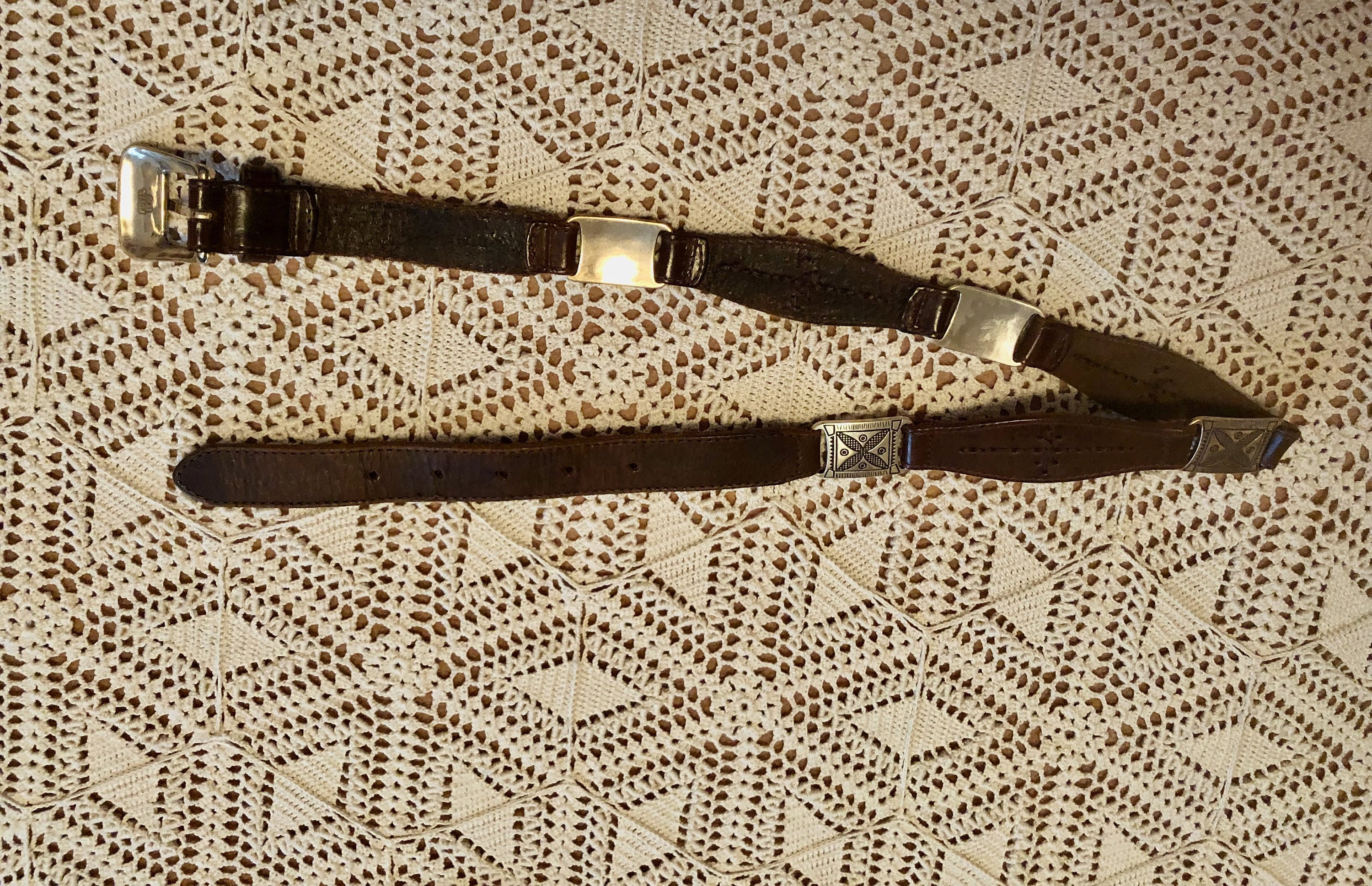 Vintage FOSSIL Concho and Leather Western Belt - Etsy display picture 3