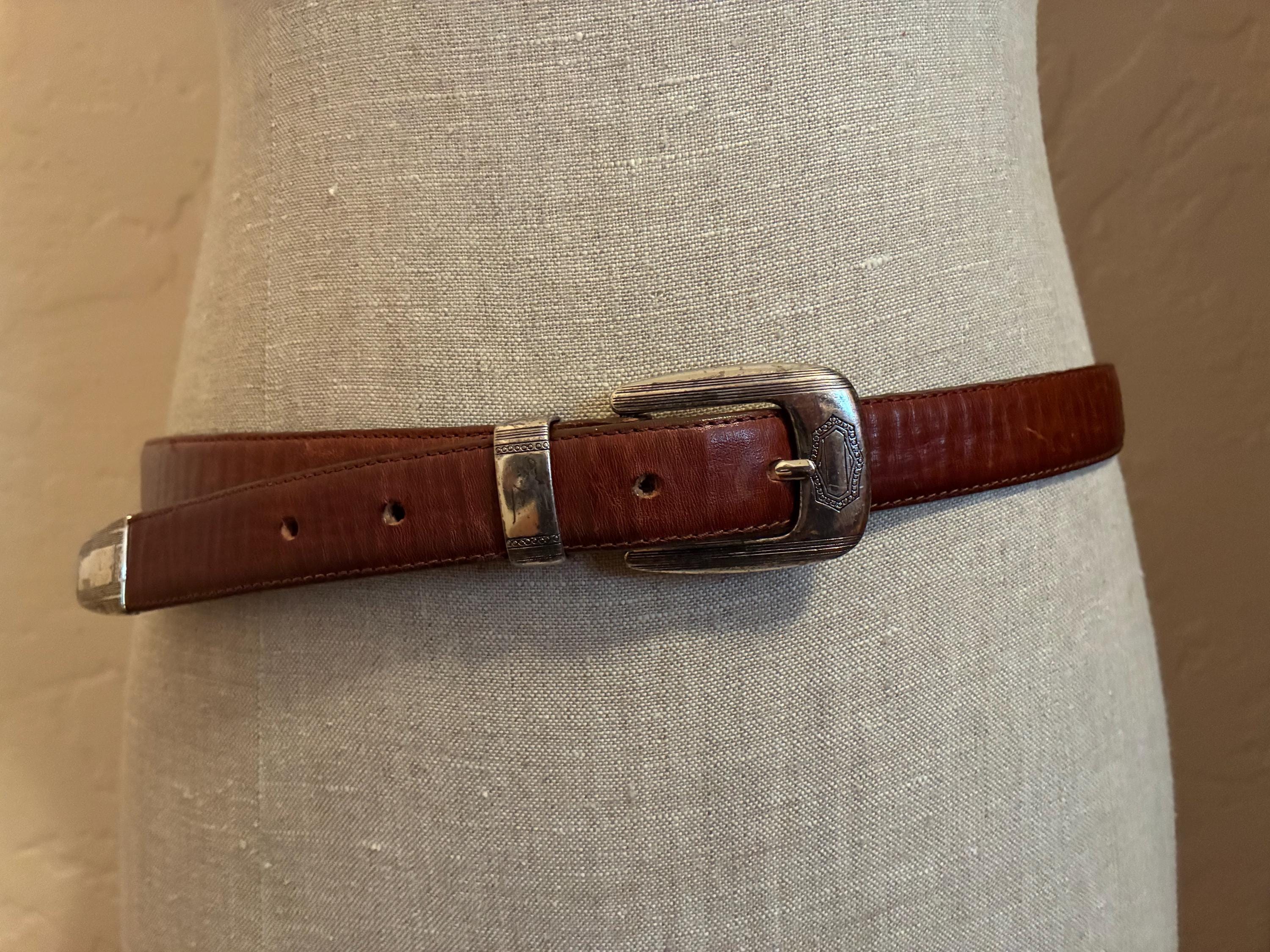 90s Eddie Bauer Italian Leather Navy Skinny Belt Quiet Luxury Minimalist Eddie Bauer Belt - Etsy main image 2